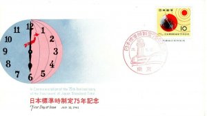 JAPAN  1961 The 75th Anniversary of the Japanese Standard Time  FDC13004