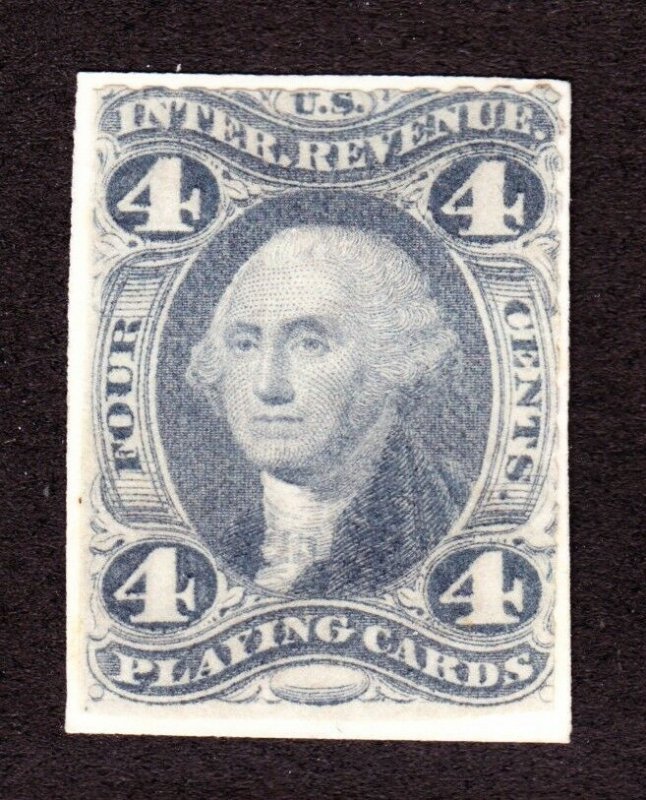 US R21 4c Playing Card Unused NG Mounted on Card SCV $800