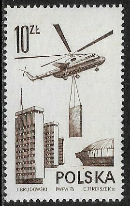 Poland #C54 MNH Stamp - Mi6 Transport Helicopter