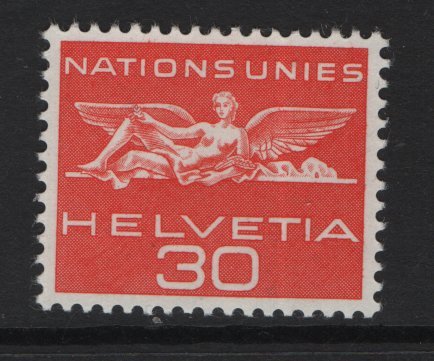 Switzerland  for United Nations  #7O25  MNH  1959 statue  30c