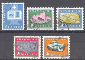 Switzerland Sc# B303-B307 Used 1961 Semi-Postals