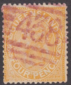 Queensland red numeral cancellation 438 BARCALDINE [Rated RR] Type 2b 8mm