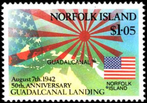 Norfolk Islands #526-528, Complete Set(3), 1992, Military Related, Never Hinged