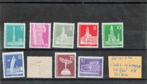 GERMANY 9n121-34  MNH  COIL STRIPS  WITH NUMBER ON REVERSE