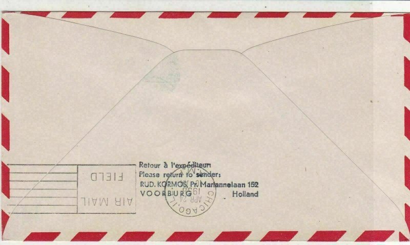 Germany 1956 Maiden Flight Slogan Cancel Airmail Stamps Cover to USA Ref 25867