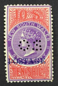 MOMEN: NEW SOUTH WALES SG #241b P12 1885-6 MINT OG H £300 LOT #63737