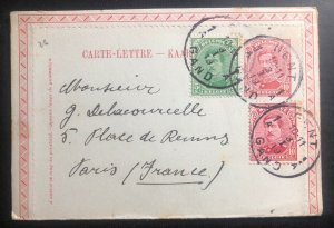 1919 Gent Belgium Stationery Postcard Cover To Paris France