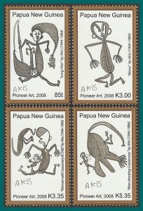 Papua New Guinea 2008 Pioneer Art, MNH #1313-1316,SG1249-SG1252