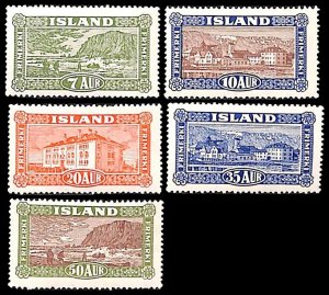 Iceland 1925, Definitives, views 5v, MNH