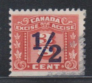 Canada, Revenue,  1/2c Excise Tax Stamp (FX111) Used