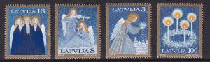 Latvia   #385-388   MNH  1994  Christmas