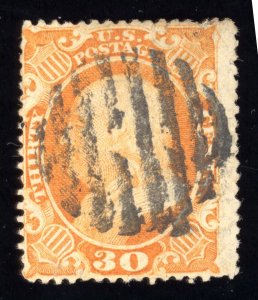 US Scott 38 Used 30c Orange 1860 AA016 bhmstamps