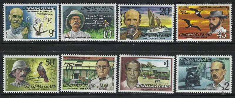 Christmas Islands 1977 Famous Visitors set Sc# 69-84 NH