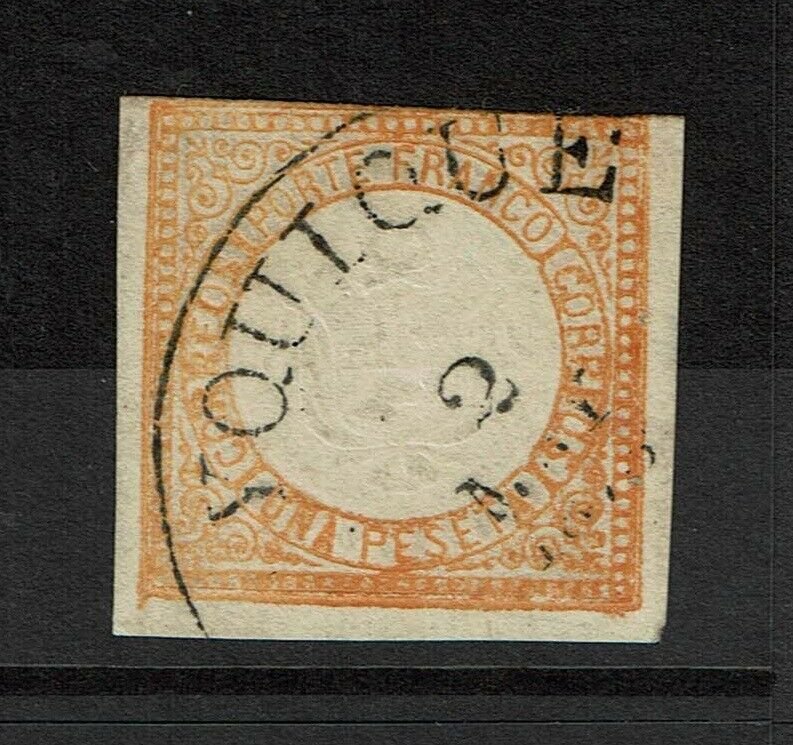 Peru SC# 15 Used / Yquique CDS / Hinge Rem / Tiny VERY Shallow Thin - S8830