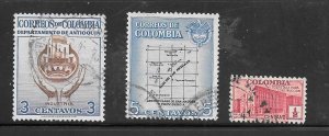 Colombia Mixture #Z59 Used 10 Cent Collection / Lot