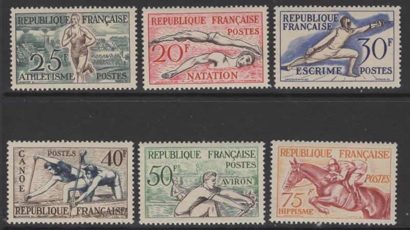 FRANCE SG1185/90 1953 SPORTS MNH