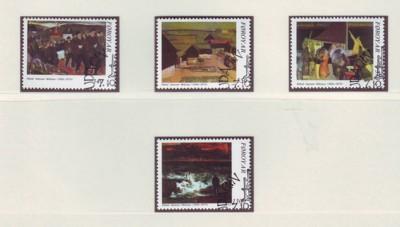 Faroe Islands Sc 228-31 1991 Paintings stamp set used