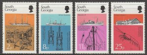 EDSROOM-14021 South Georgia 44-47 MNH 1976 Complete Ships CV$8