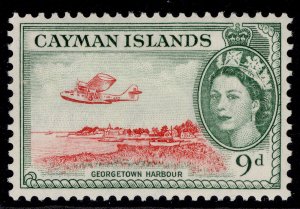 CAYMAN ISLANDS QEII SG157, 9d scarlet & bluish green, M MINT.