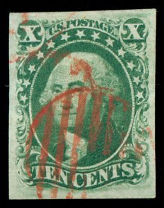 momen: US Stamps #15 Used XF-SUP PF Cert