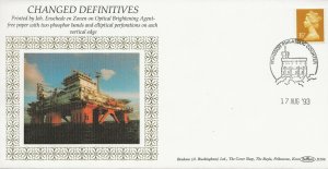 17/8/1993 ENSCHEDE 35p 2B MACHIN ELLIPTICAL PERF DEFINITIVE FDC