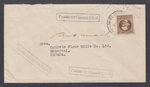 Cuba Sc 270 on Censored Cover to US, ADMON DE CORREOS cds ties 10c yellow brown