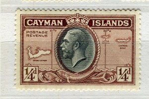 CAYMAN ISLANDS; 1930s early pictorial GV issue Mint hinges shade of 1/4d. value