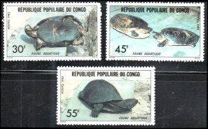 Congo Republic 655-57  - Mint-NH - Turtles (Cpl) (1982) (cv $4.00)