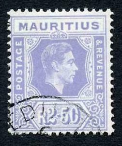 Mauritius SG261 2r50 pale violet Superb used Cat 32 pounds