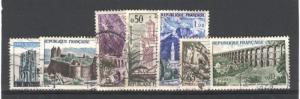 France 1958 Scott 943-49 Cplt used set scv$1.75 less 70%=$0.51