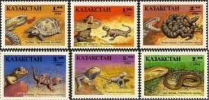 Kazakhstan 1994 MNH Stamps Scott 83-88 Animals Reptiles Snakes Turtle