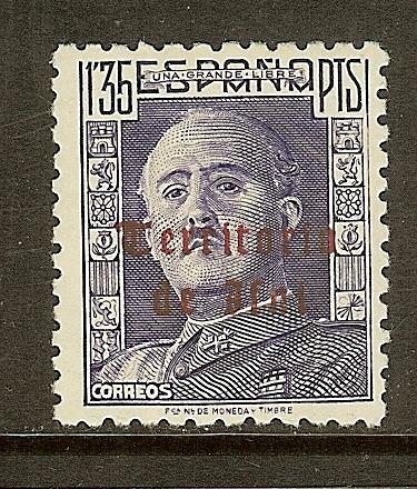 Ifni, Scott #47, Overprinted 1.35p General Franco Issue, MLH