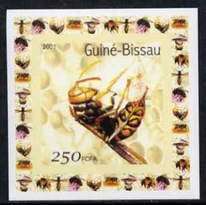 GUINEA BISSAU - 2001 - Bees #6 - Imperf De Luxe Sheet - M N H - Private Issue