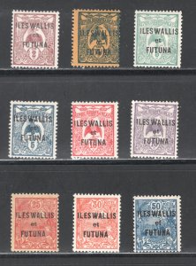 Wallis & Futuna  #2-6,9,12,15,21  VF, Mint Lightly Hinged, CV $7.75 ... 6960012