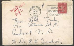 1951 Postes Postage Issue Cover. Scott 287