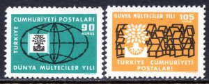 Turkey 1960 Sc#1478/1479 WORLD REFUGEE YEAR (UN) Set (2) MNH