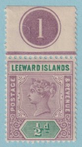 LEEWARD ISLANDS 1 MINT NEVER HINGED OG** HINGED IN MARGIN ONLY NO FAULTS!