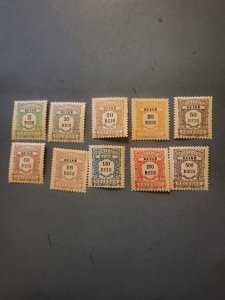 Stamps Portuguese Guinea Scott #J1-10 never hinged