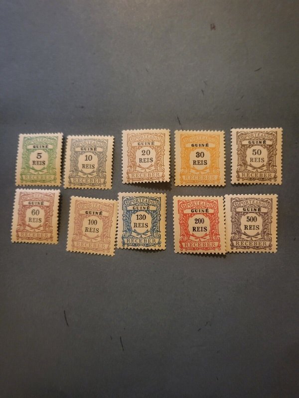 Stamps Portuguese Guinea Scott #J1-10 hinged