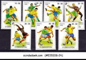 UZBEKISTAN - 1999 FOOTBALL / SOCCER - 7V - MINT NH