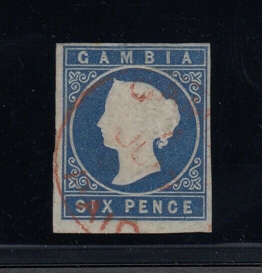 Gambia, Sc 4a (SG 7), used, red cancel