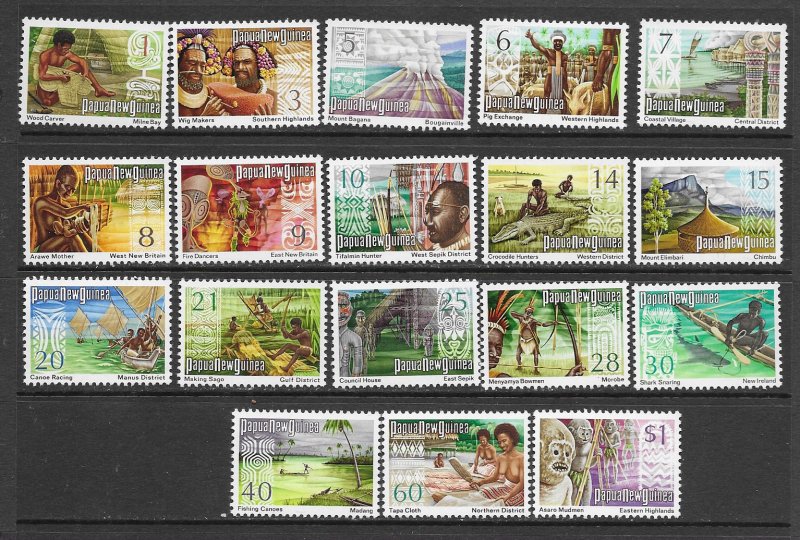 Papua New Guinea 369-87  MNH, vf see desc.