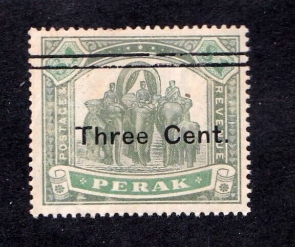Perak stamp #67, MH NG,  CV $60.00