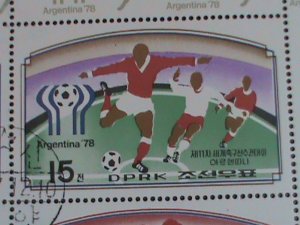 ​KOREA STAMP:1978  ARGENTINA'78 WORLD CUP SOCCER CTO MINI SHEET
