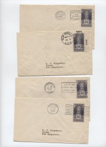 1926 #628 Ericsson FDC 4 city set same servicer [A39.46]