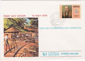 Rhodesia 300 FDC George Pauling, Engineer