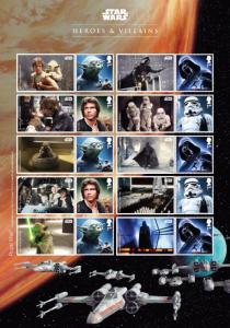 GROSSBRITANNIEN GRANDE BRETAGNE GB 2015 STAR WARS SMILERS SHEET MNH