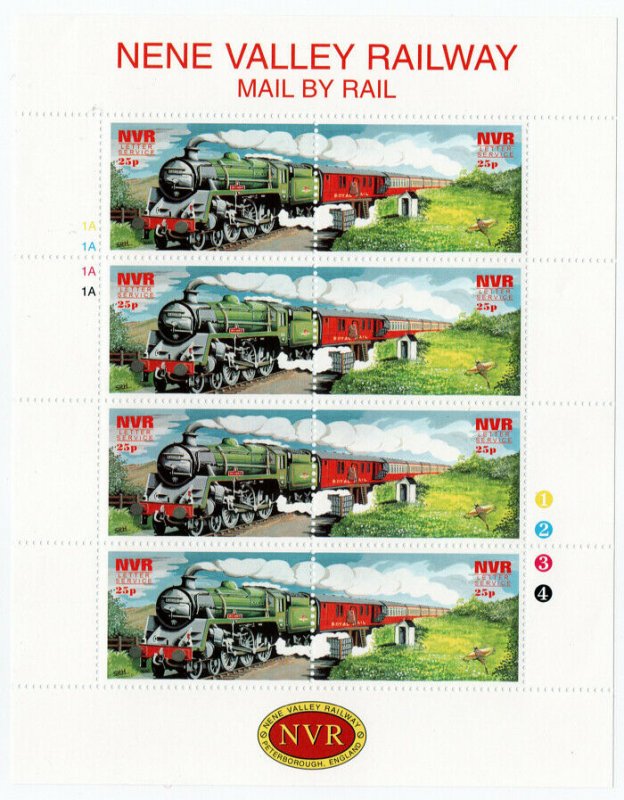 (I.B) Cinderella Collection : Nene Valley Railway Mini-Sheet 25p