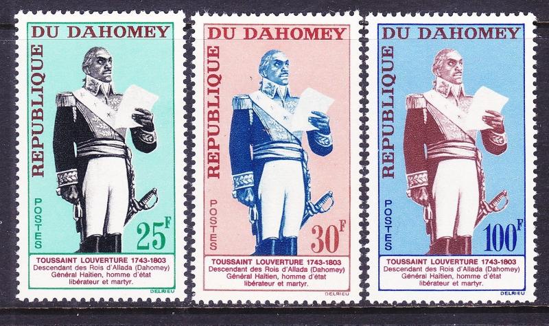 Dahomey 179-81 MNH 1963 General Toussaint L'Ouverture Set Very Fine