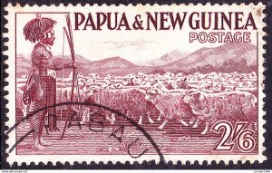 PAPUA NEW GUINEA 1952 QEII 2/6 Brown-Purple SG20 FU